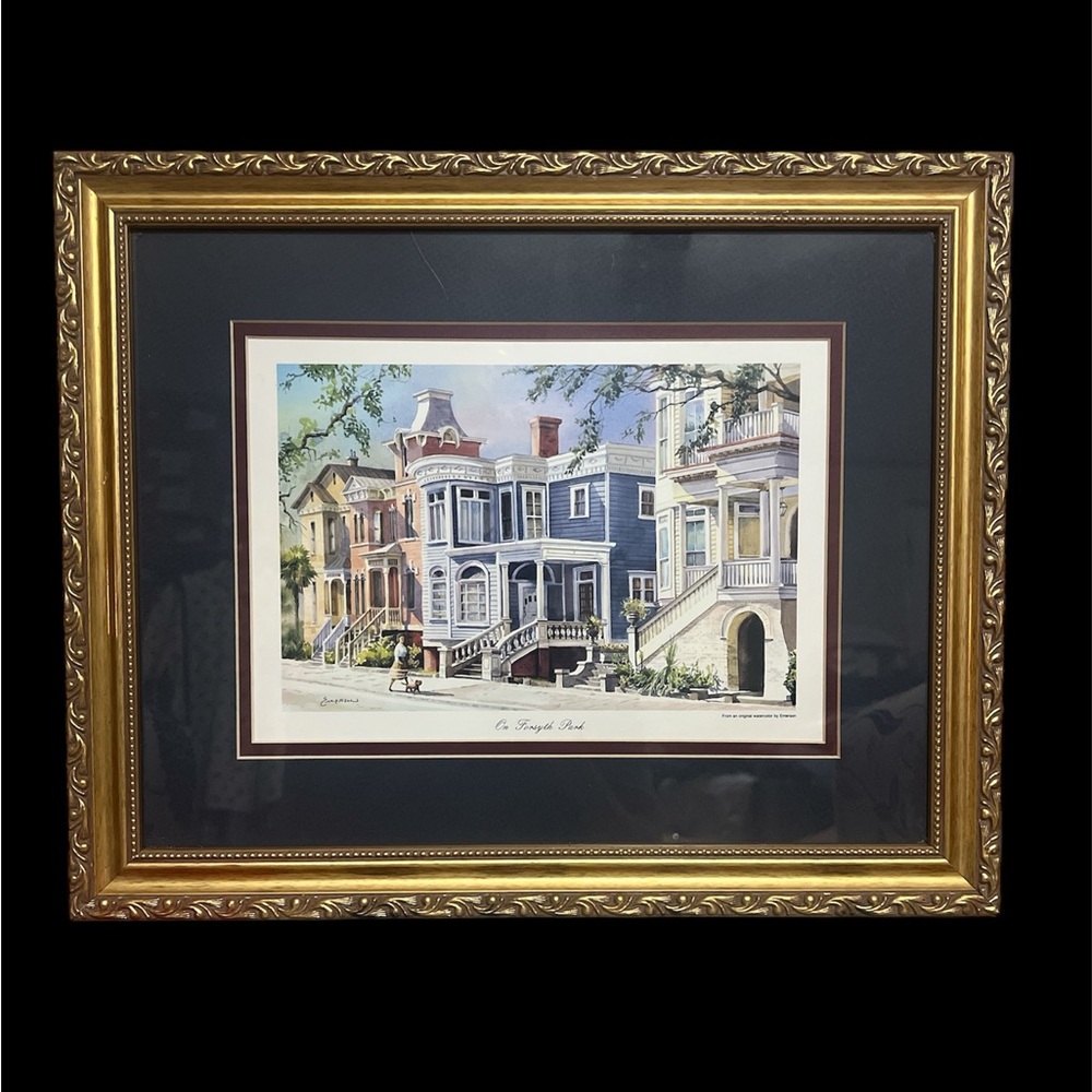 Matted and framed On Forsyth Park by Ed Emerson-